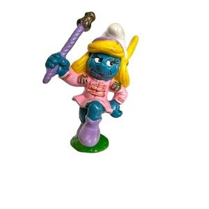 Vtg Schleich Peyo 1984 PVC Figure S 20188 Majorette Smurfette